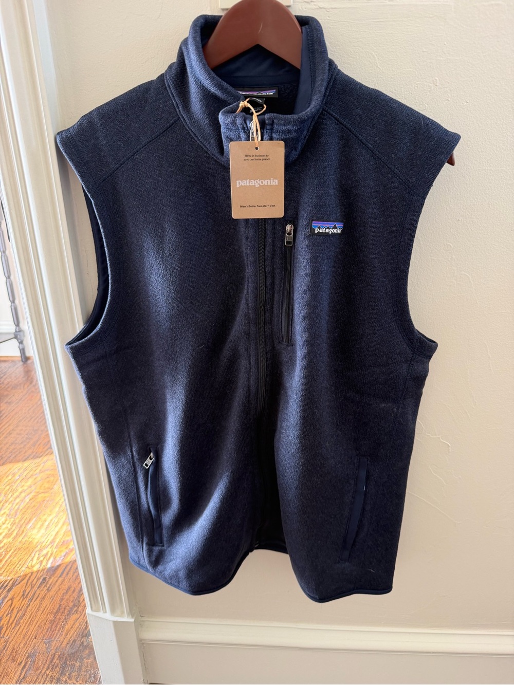 Patagonia Men’s Better Fleece Sweater Vest Navy L New With Tags NWT
